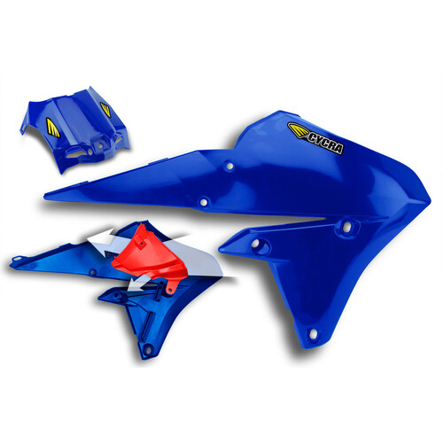 Cycra Powerflow Radiator Shrouds Blue for Yamaha YZ250F 14-18/YZ450F 14-19/WR250F 15-20/WR450F 15-17