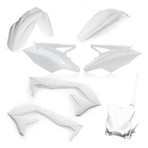 Cycra 5-Piece Replica Plastics Kit White for Kawasaki KX450F 16-18