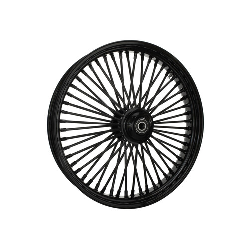 DNA Specialty DNA-23390250A-AB 23in. x 3.5in. Mammoth Fat Spoke Front Wheel – Gloss Black. Fits FX Softail 2011-2015.