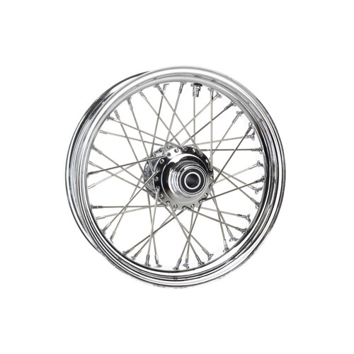 DNA Specialty DNA-M16310434 16" x 3.5" Front 40 Spoke Cross Laced Wheel Chrome for FL Softail 86-99/FX Springer 89-99