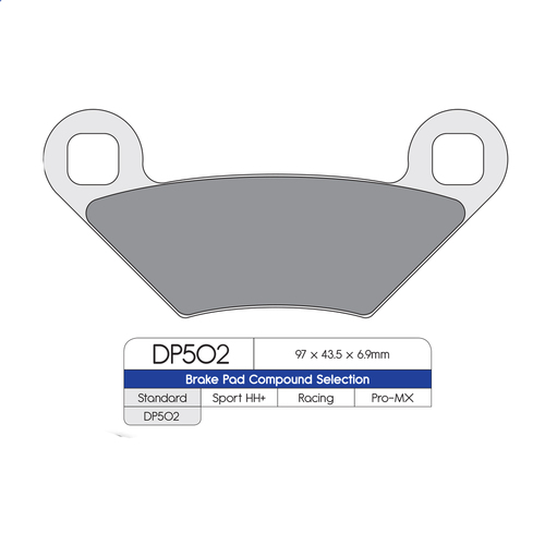 DP Brakes DP502 Sintered Metal Front or Rear Brake Pads for Polaris Models