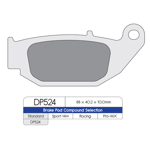 DP Brakes DP524 Sintered Metal Rear Brake Pads for Honda CBR 125R 11-16/MSX 125 Grom 14-16/CRF250L/M 13-16
