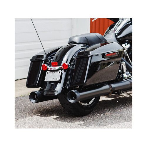 Firebrand FB-10-1054 4-1/2" Monarch Slip-On Mufflers Black w/Black End Caps for Touring 17-Up