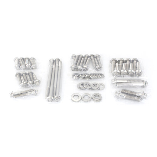 Feuling FE-3053 ARP 12 Point Primary & Transmission Fastener Show Bike Kit for Touring 17-Up
