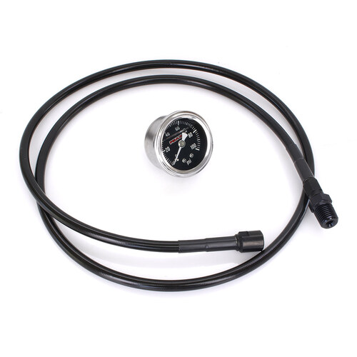 Feuling FE-9045 Black Remote Oil PSI Gauge Kit for Milwaukee-Eight Softail 18-Up