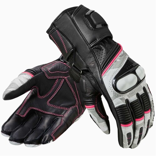 REV'IT! Xena 3 Black/White Womens Gloves [Size:XS]