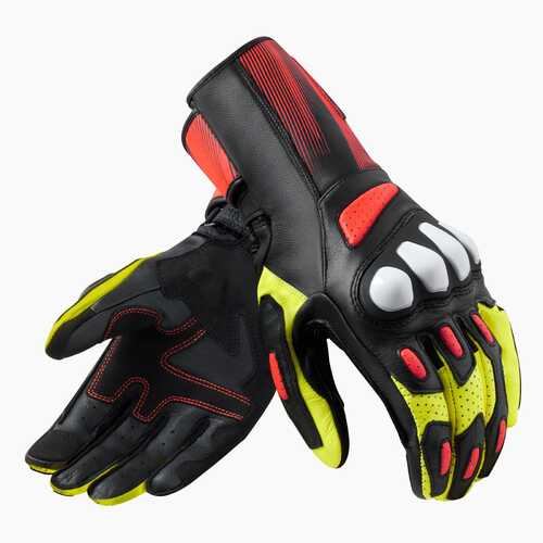 REV'IT! Metis 2 Black/Neon Yellow Gloves [Size:SM]