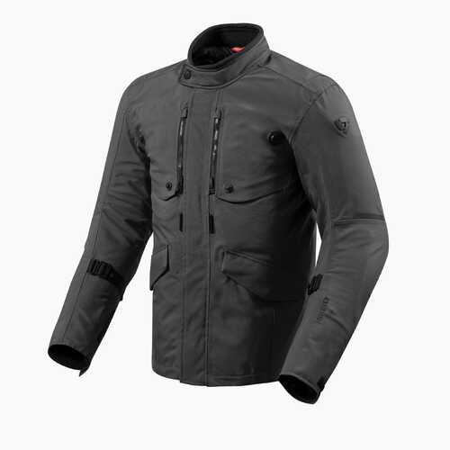 REV'IT! Trench GTX Black Textile Jacket [Size:SM]