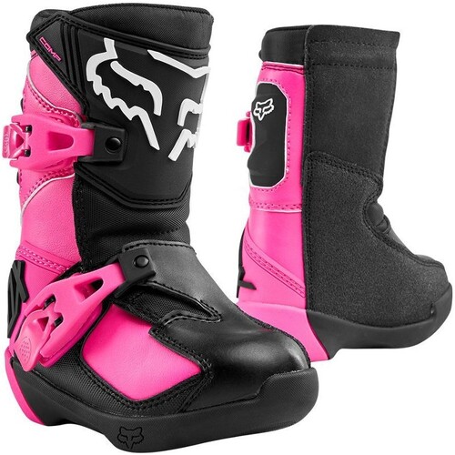 Fox 2023 Comp Black/Pink Kids Boots [Size:10]