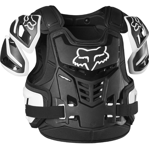 Fox 2023 Raptor Black/White CE Vest [Size:SM/MD]