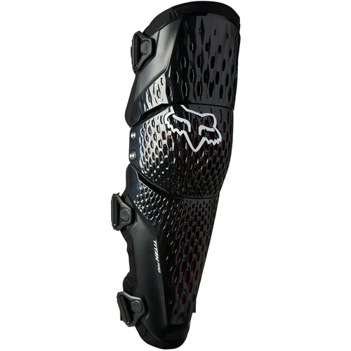 Fox 2023 Titan Pro D3O Black Knee Guards [Size:SM/MD]