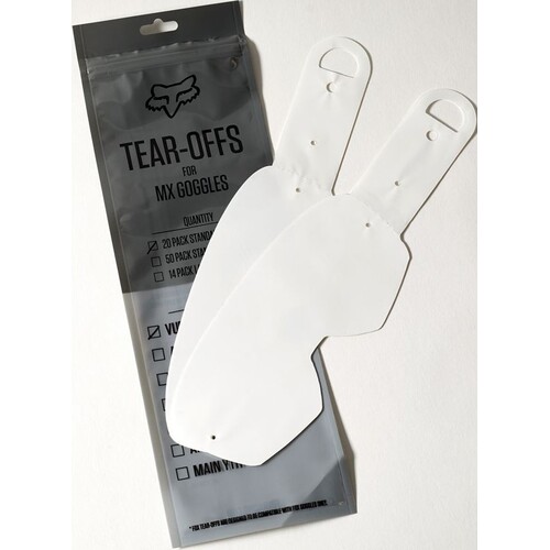 Fox Laminated Clear Tear Off for Airspace/Main Goggles w/Variable Lens System