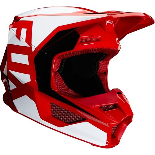 Fox 2020 V1 Prix Flame Red Youth Helmet [Size:SM]