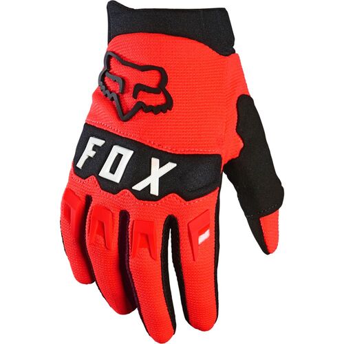 Fox 2023 Dirtpaw Fluro Red Youth Gloves [Size:XS]