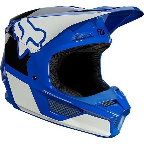 Fox V1 Revn Blue Youth Helmet [Size:SM]
