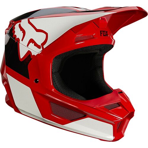 Fox V1 Revn Flame Red Youth Helmet [Size:SM]