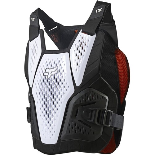 Fox Raceframe Impact D30 Soft White Back Guards [Size:SM/MD]