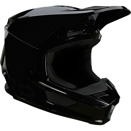 Fox V1 Plaic Black Helmet [Size:XS]