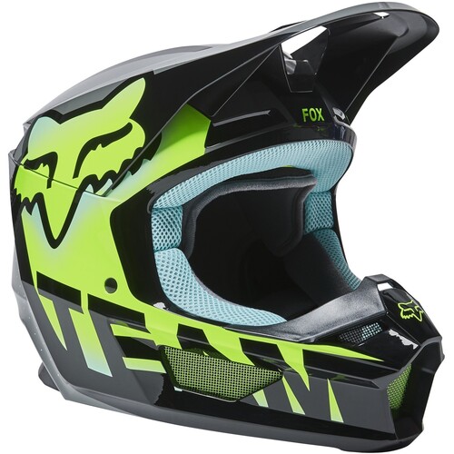 Fox V1 Trice Teal Helmet [Size:2XL]