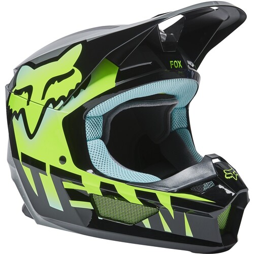 Fox V1 Trice Teal Youth Helmet [Size:SM]