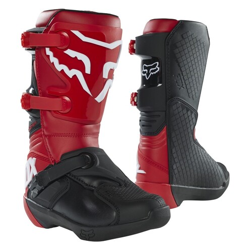 Fox Comp Flame Red Youth Boots [Size:4]