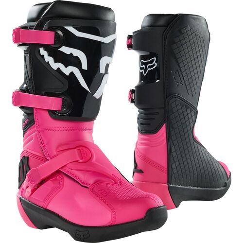 Fox 2023 Comp Black/Pink Youth Boots [Size:1]