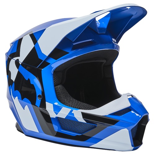 Fox V1 Lux Blue Helmet [Size:XL]