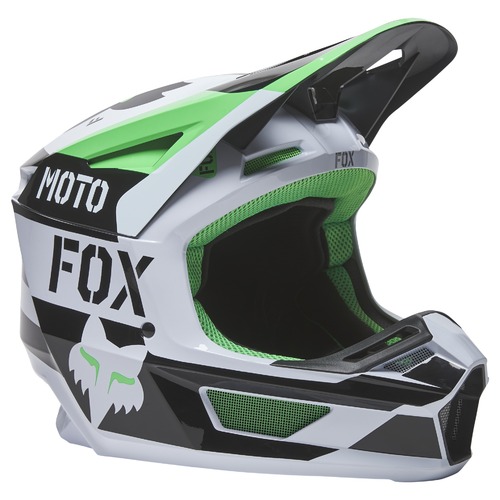 Fox V2 Nobyl White/Black Helmet [Size:XS]