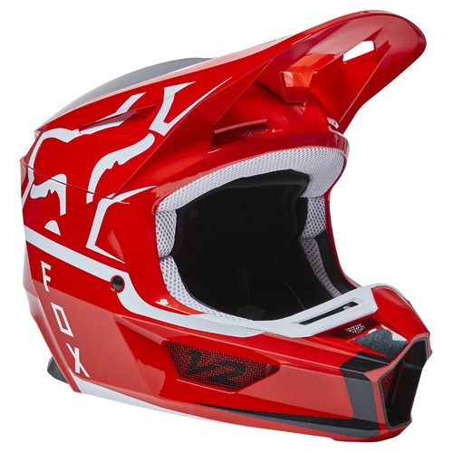 Fox V2 Merz Fluro Red Helmet [Size:XS]