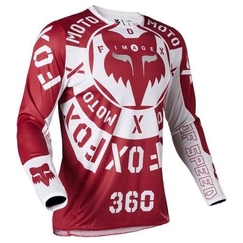 Fox 360 Nobyl Red/White Jersey [Size:SM]