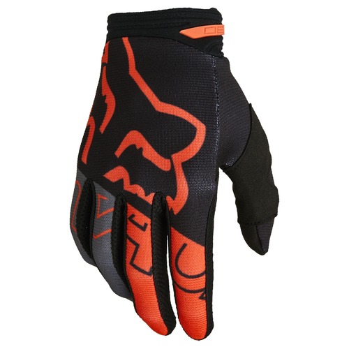 Fox 180 Skew Black/Orange Gloves [Size:SM]