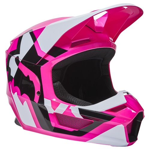 Fox V1 Lux Pink Youth Helmet [Size:SM]