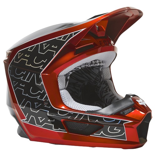 Fox V1 Peril Fluro Red Youth Helmet [Size:SM]