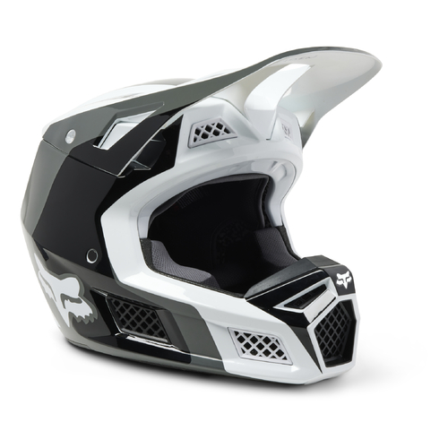 Fox 2023 V3 RS Efekt Black/White Helmet [Size:SM]