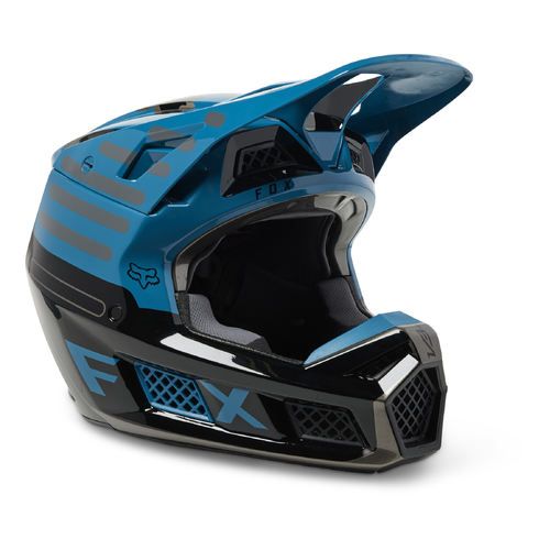 Fox 2023 V3 RS Ryaktr Maui Blue Helmet [Size:SM]