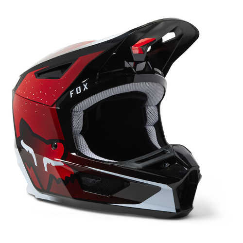 Fox 2023 V2 Vizen Fluro Red Helmet [Size:XS]