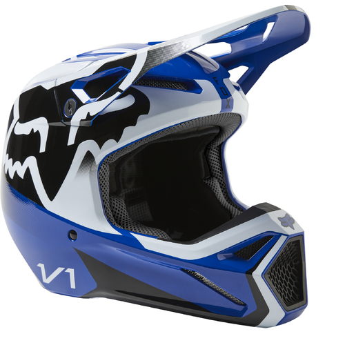 Fox 2023 V1 Leed Blue Helmet [Size:XS]