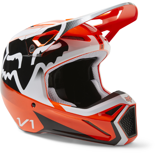 Fox 2023 V1 Leed Fluro Orange Helmet [Size:XS]