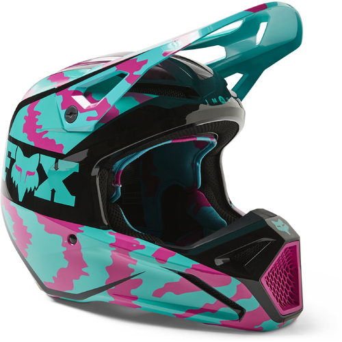 Fox 2023 V1 Nuklr Teal Helmet [Size:XS]