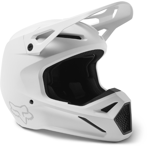 Fox 2023 V1 Solid Matte White Helmet [Size:XS]