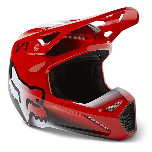 Fox 2023 V1 Toxsyk Fluro Red Youth Helmet [Size:SM]