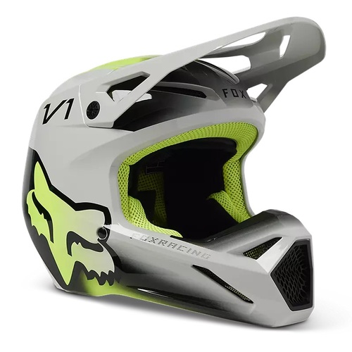 Fox 2023 V1 Toxsyk Steel Grey Youth Helmet [Size:SM]