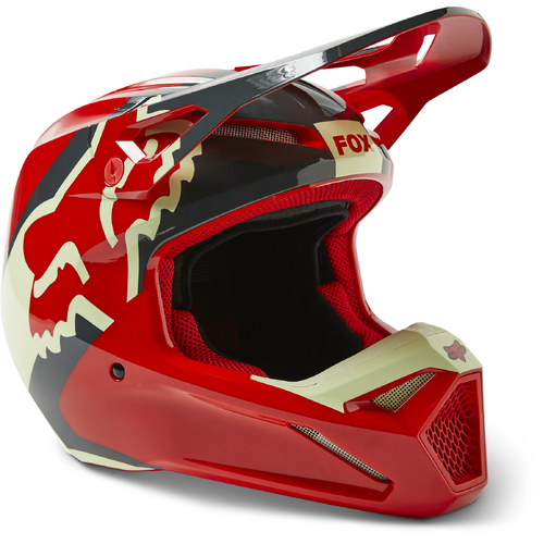 Fox 2023 V1 Xpozr Fluro Red Helmet [Size:XS]