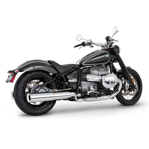 Freedom Performance FPE-BM00184 4.5" Two-Step Slip-On Mufflers Chrome w/Straight Tips for BMW R-18 21-Up