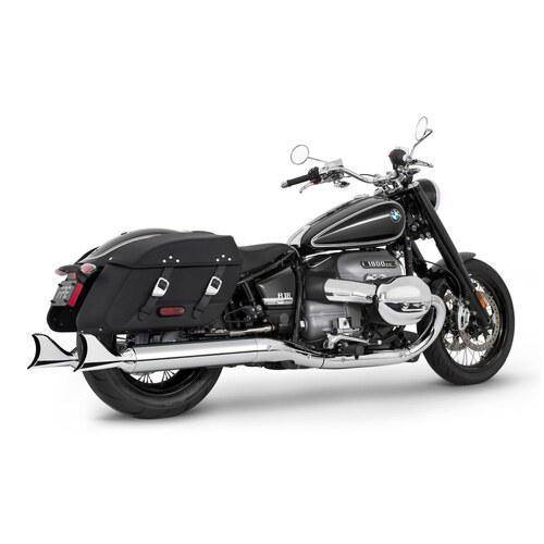 Freedom Performance FPE-BM00244 4.5" Two-Step Slip-On Mufflers Chrome w/Sharktail Tips for BMW R-18 Classic 21-Up