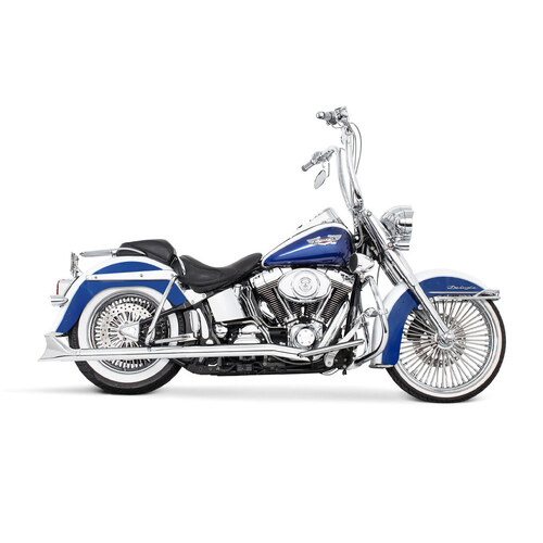 Freedom Performance FPE-HD00202 33" True Dual SharkTail Exhaust Chrome for Softail 97-06