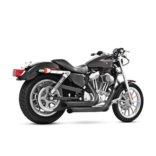 Freedom Performance Exhaust FPE-HD00404 Declaration Turnouts Exhaust System Black for Sportster 04-Up