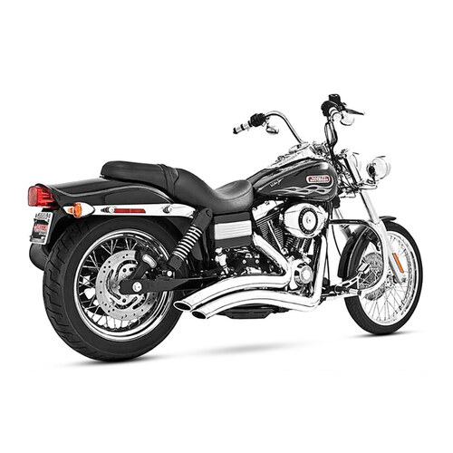 Freedom Performance Exhaust FPE-HD00427 Sharp Curve Radius Exhaust System Chrome w/Chrome End Caps for Dyna 06-17