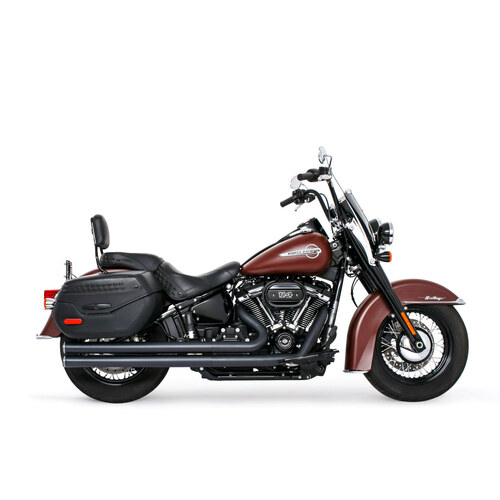 Freedom Performance Exhaust FPE-HD00753 Independence Long Exhaust System Black w/Black End Caps for Softail 18-Up