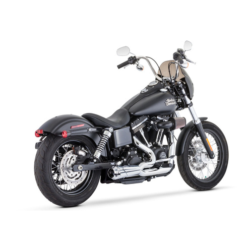 Freedom Performance Exhaust FPE-HD01090 American Outlaw Shorty 2-1 Exhaust System Chrome w/Chrome End Cap for Dyna 06-17
